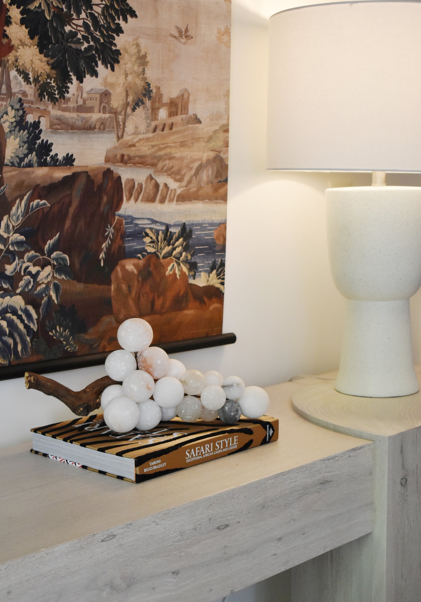 Georgie Console Table- Bleached Spalted