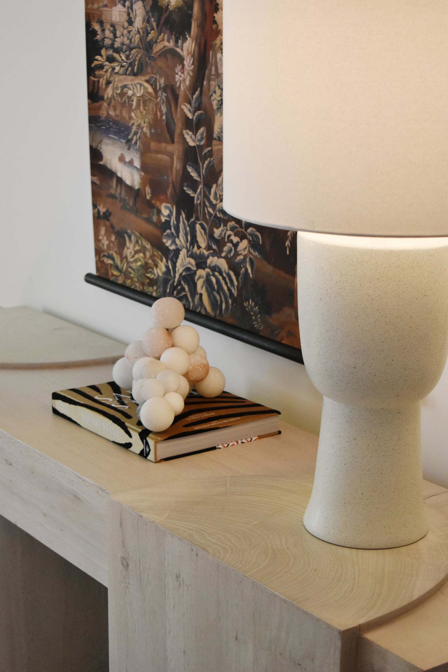Georgie Console Table- Bleached Spalted