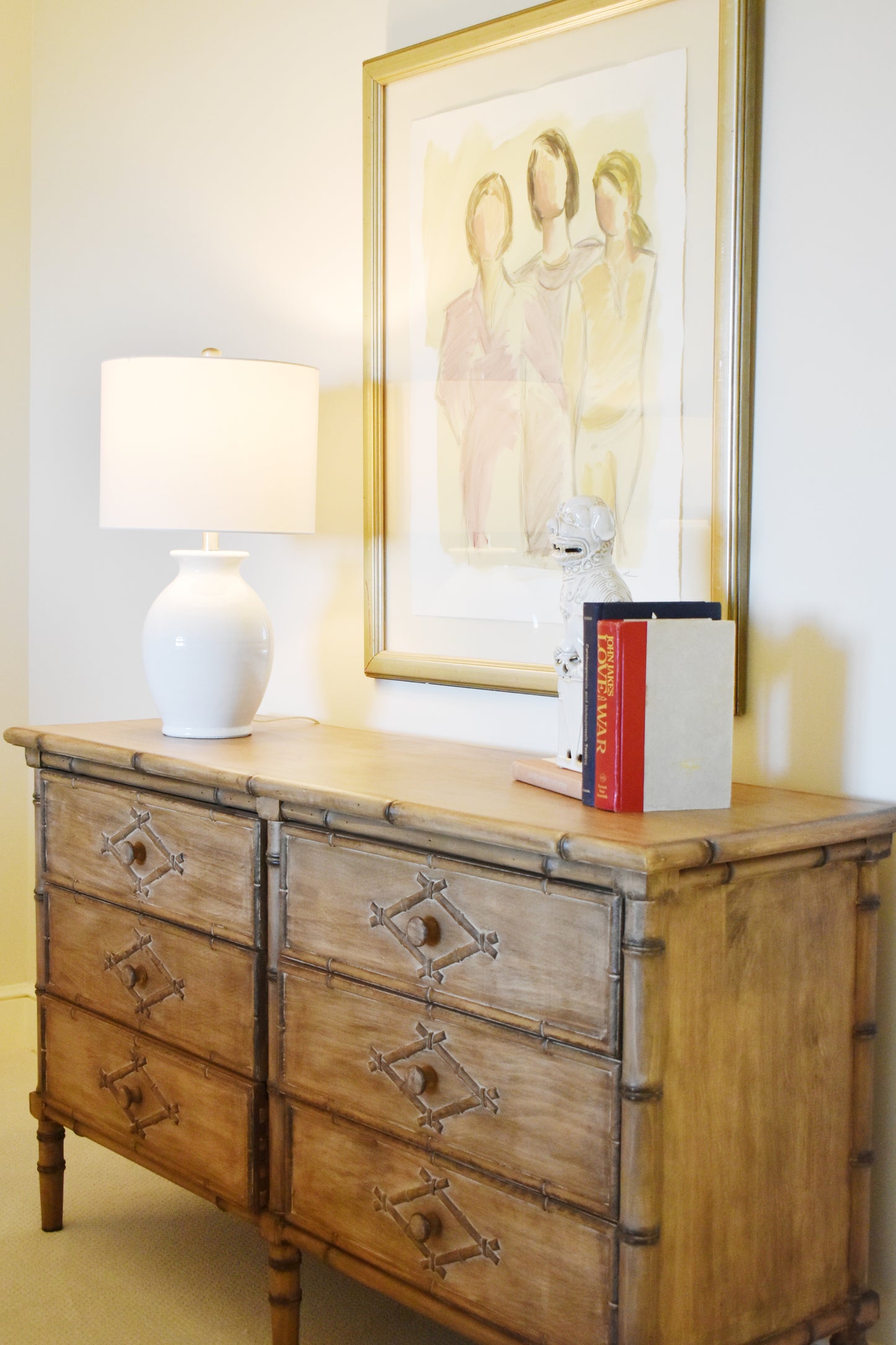 Faux Bamboo Dresser