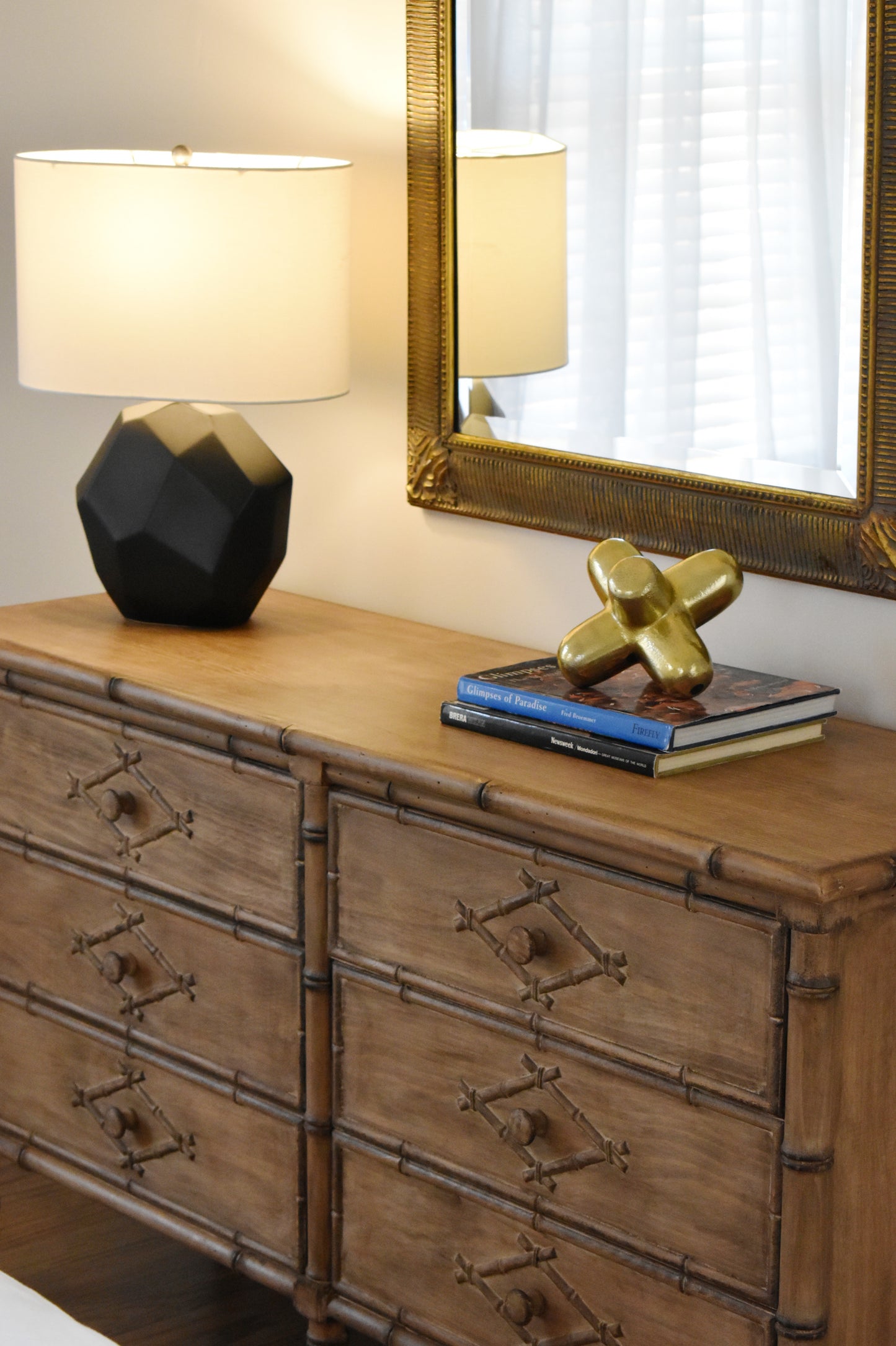 Faux Bamboo Dresser
