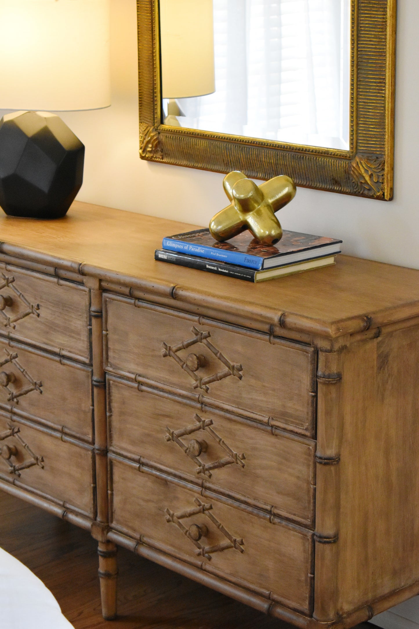Faux Bamboo Dresser