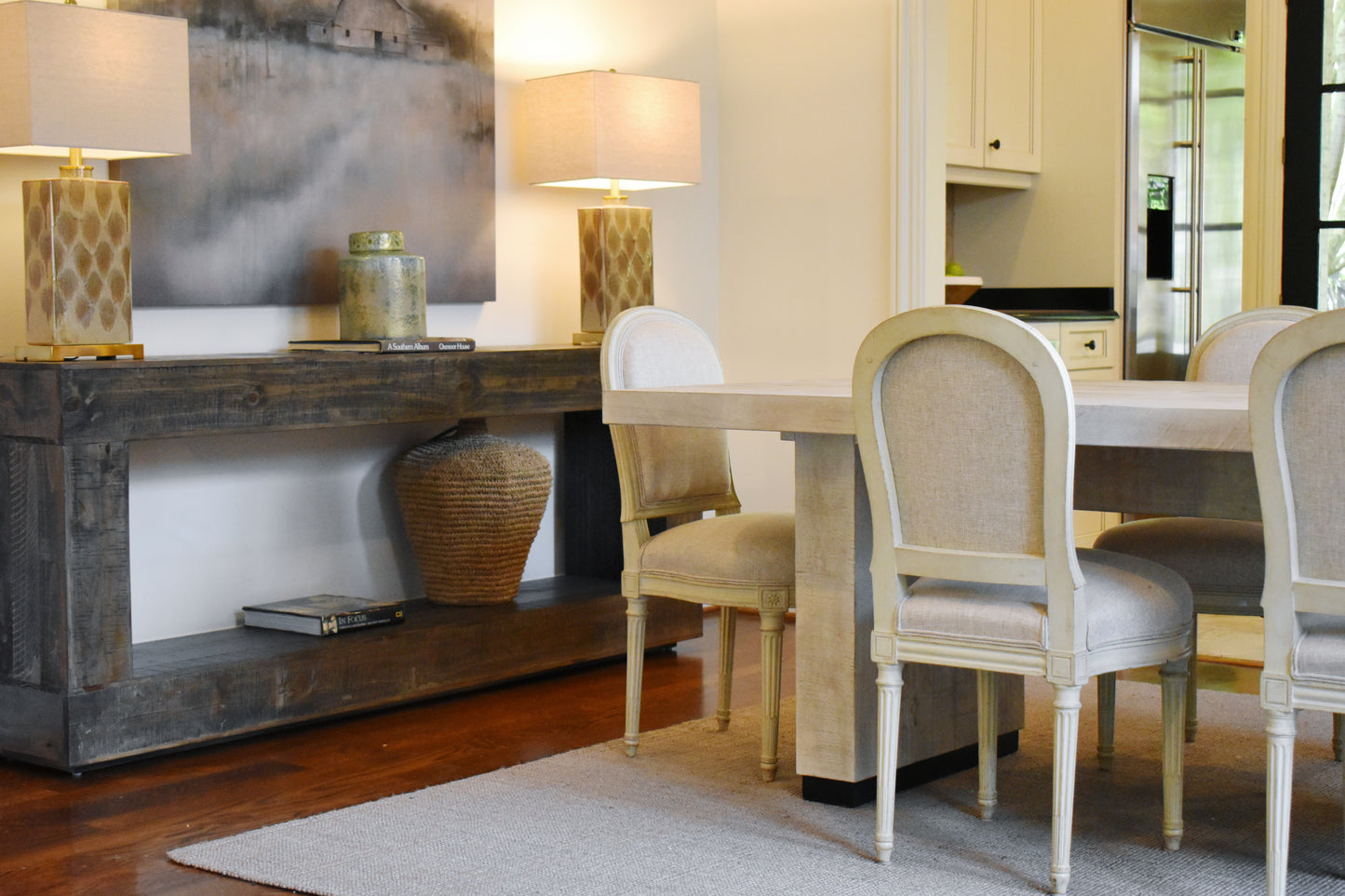 Suite of Six Louis XVI Style Creme Peinte Side Chairs (set)
