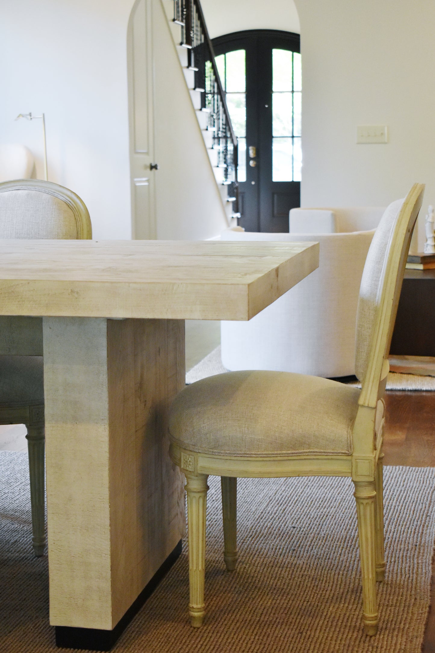 Suite of Six Louis XVI Style Creme Peinte Side Chairs (set)