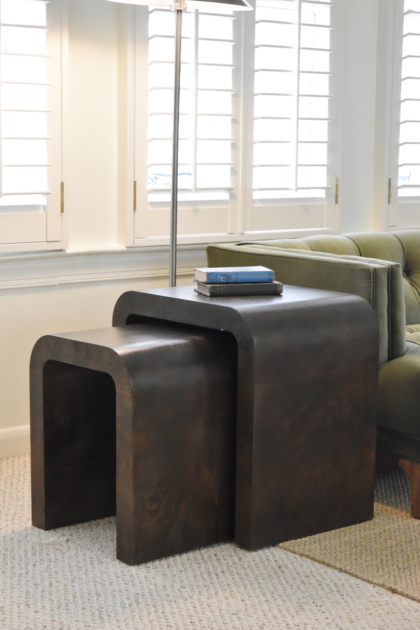 Brea Nesting Side Tables Chocolate Burl - set
