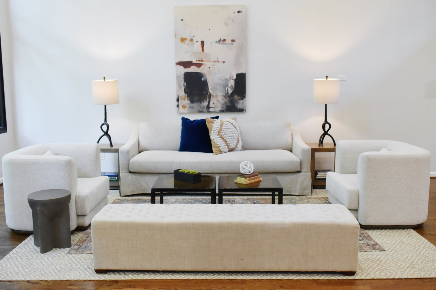 Jude Contemporary Concrete Accent Table
