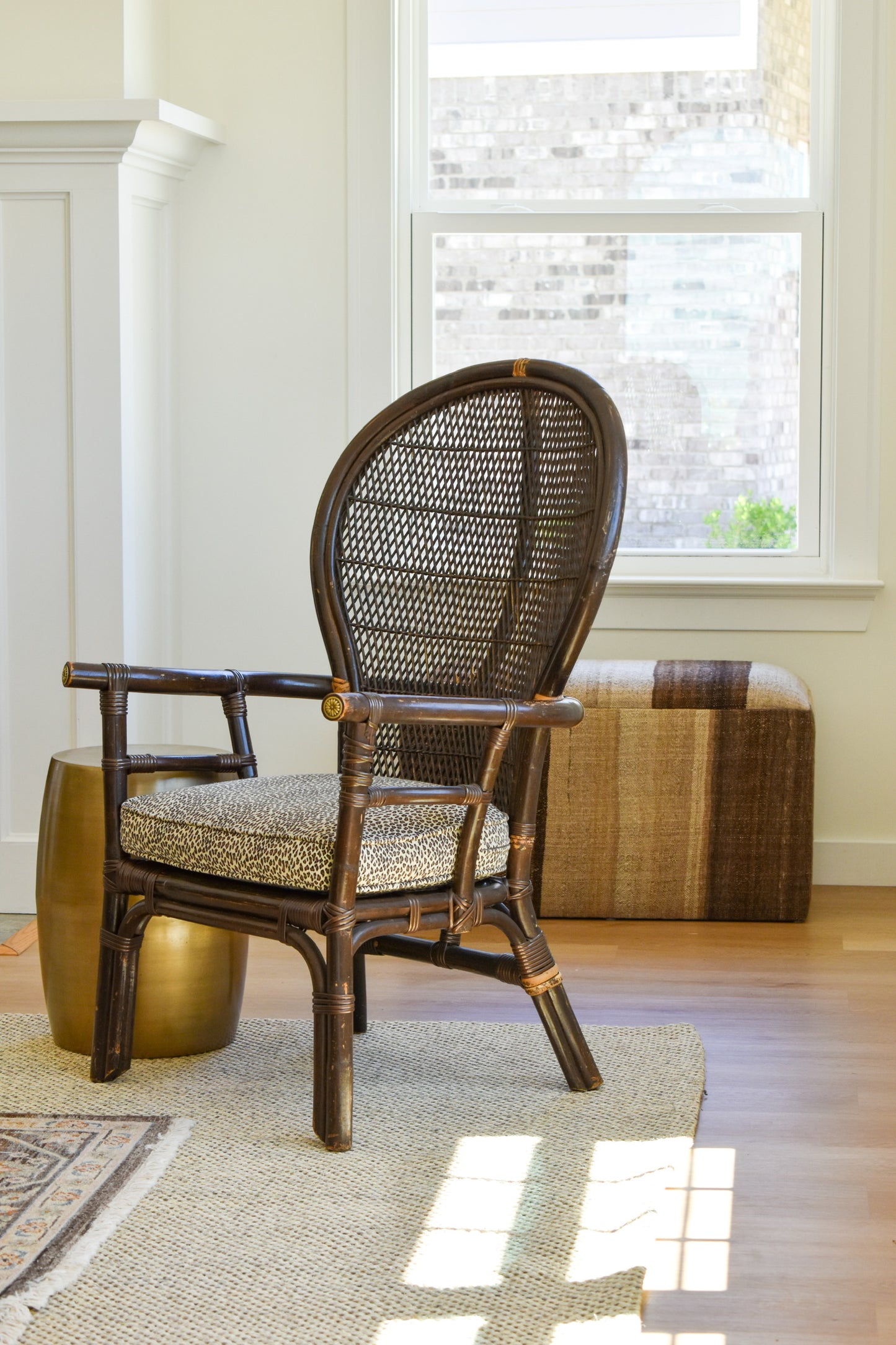 Vintage Cain Peacock Chair