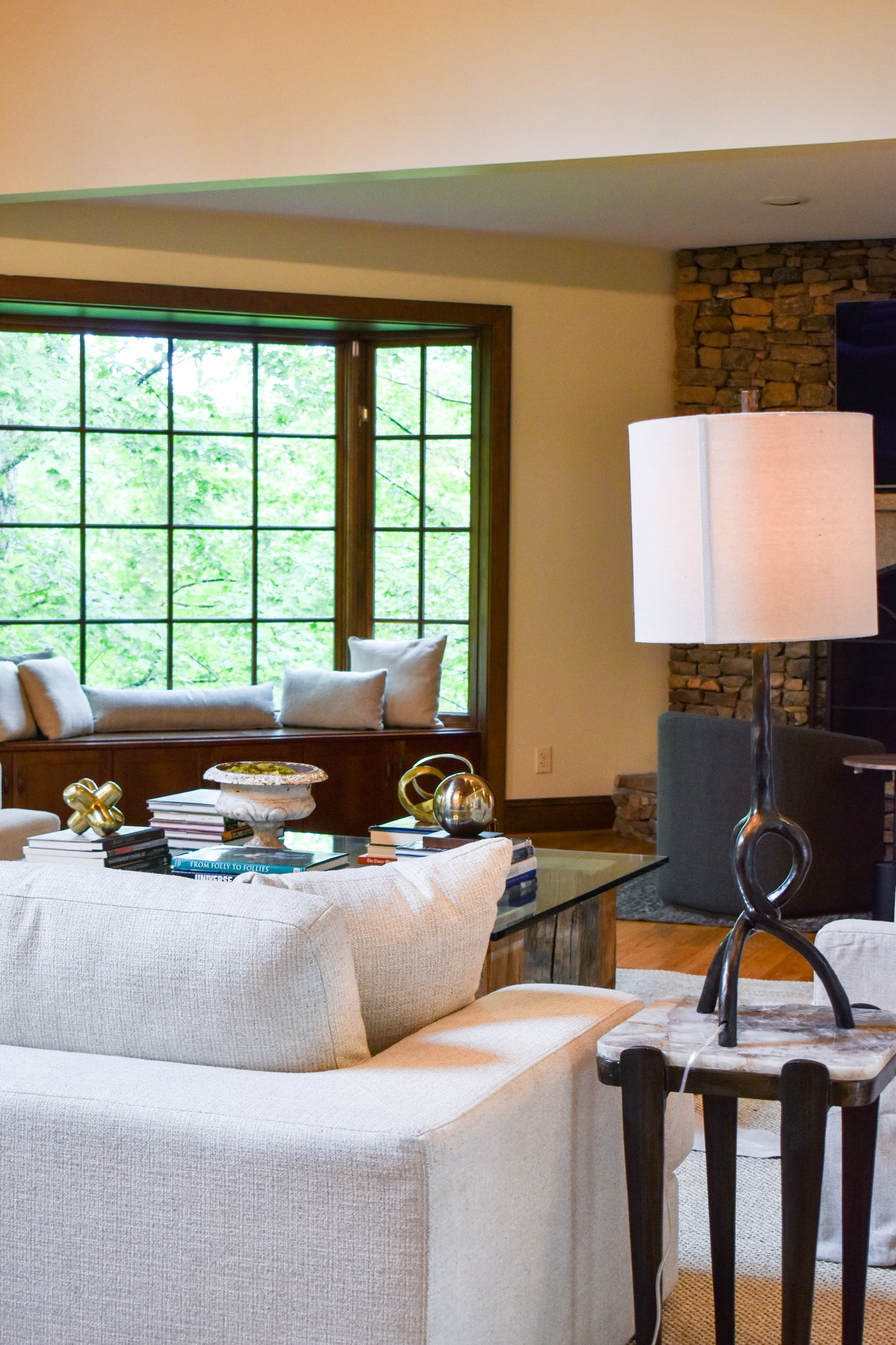 Rolla Smoky Quartz Top Accent Table