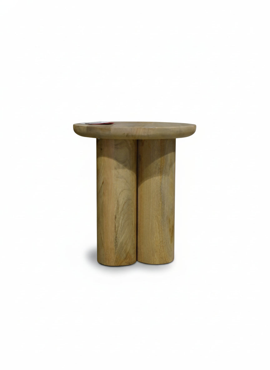 Small Wooden Clover Accent Table