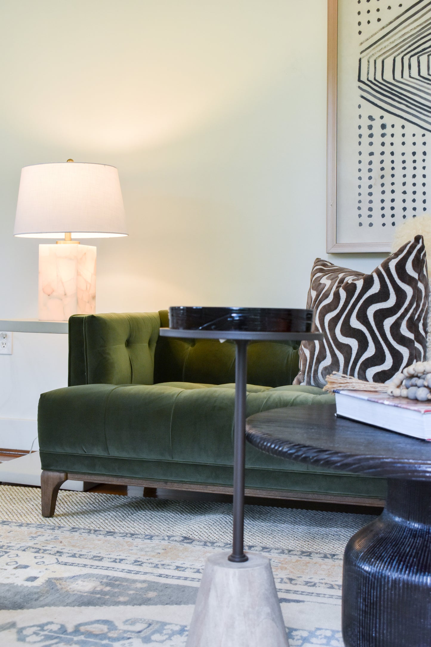 Nerine Pressed Glass Accent Table
