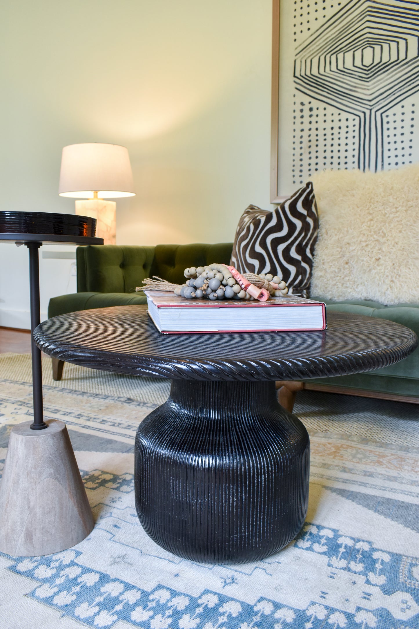 Nerine Pressed Glass Accent Table