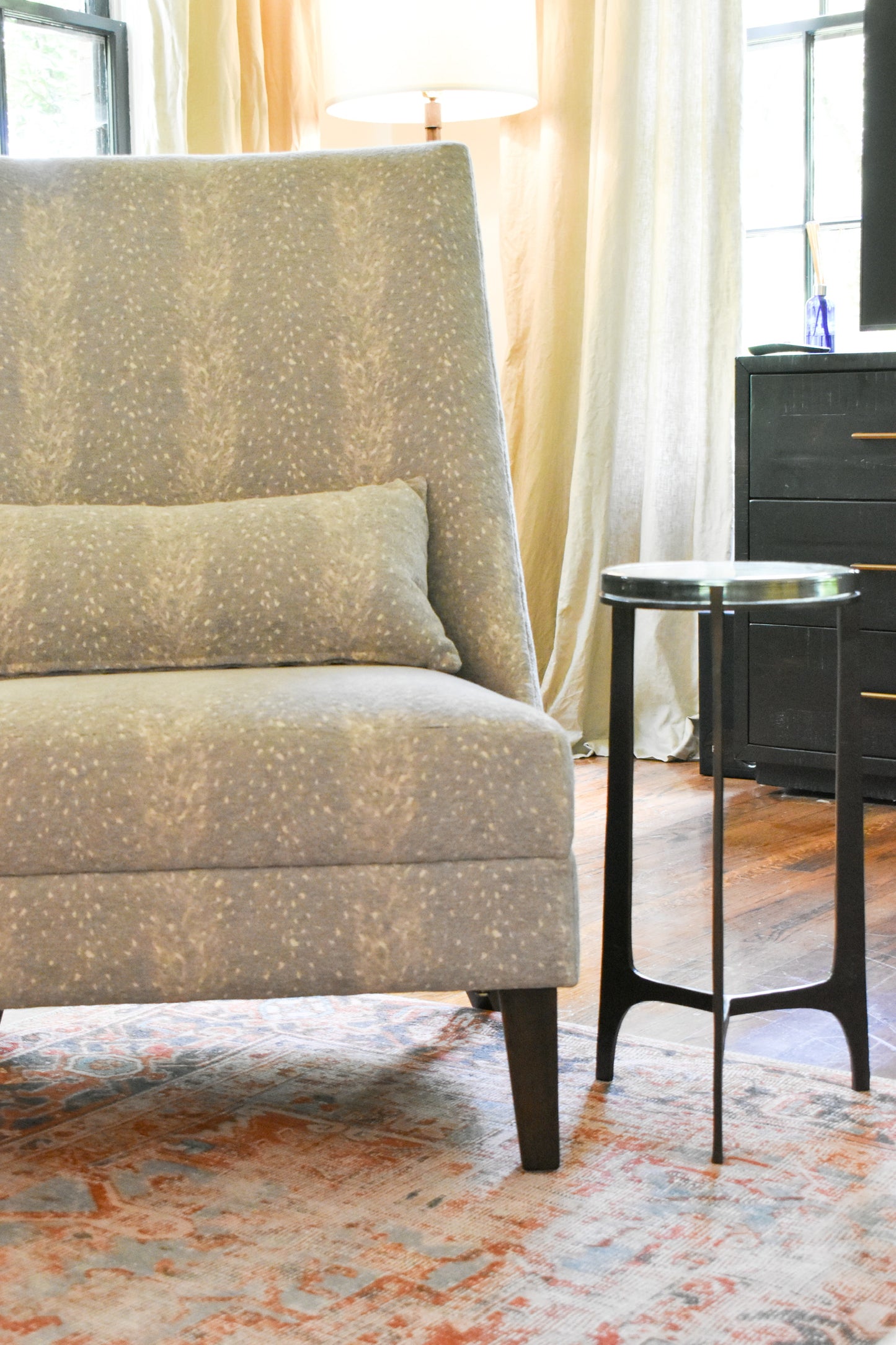 Kyle Thick Glass Top Accent Table