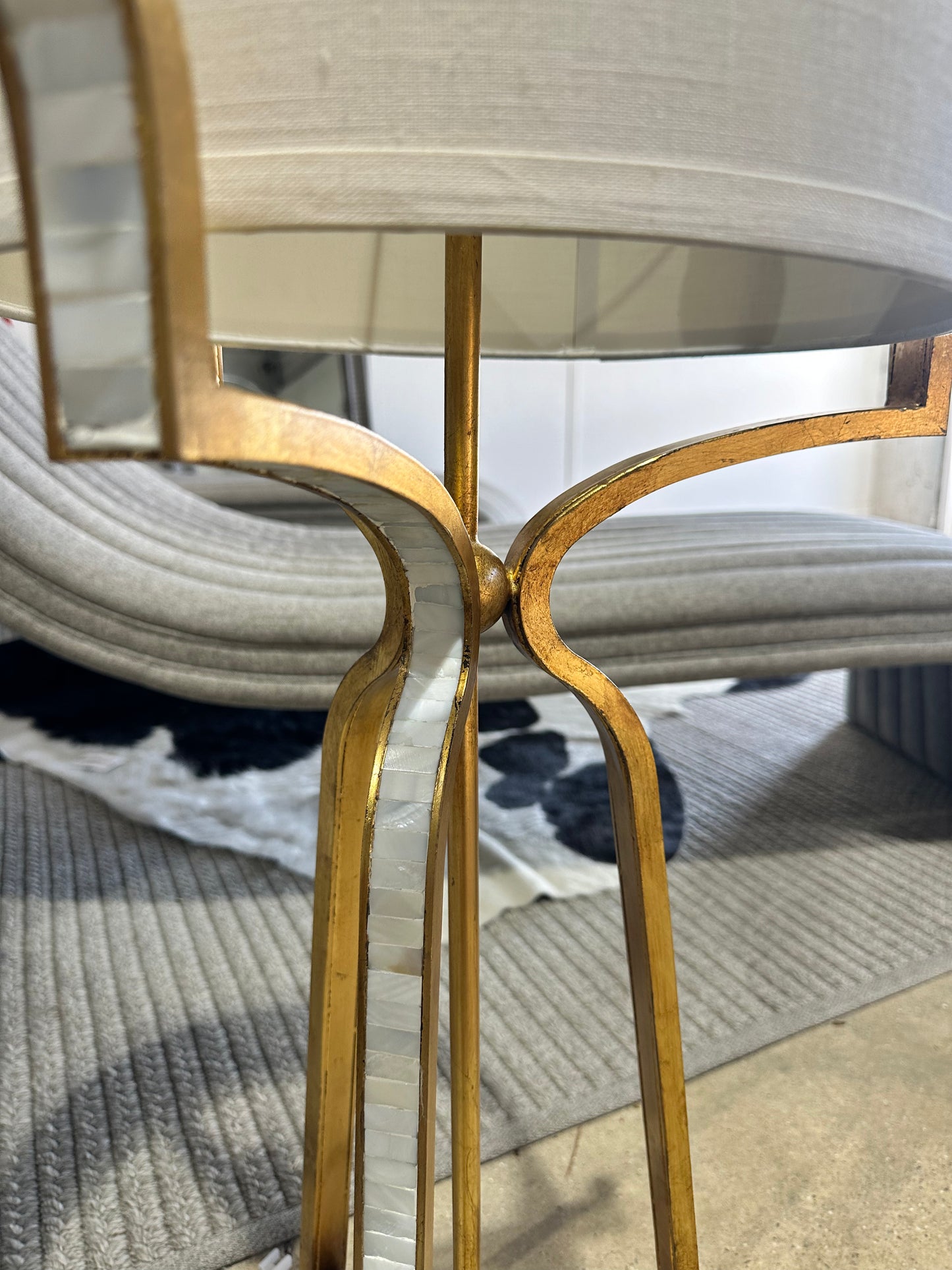Oversized Gold Inlay Lamp