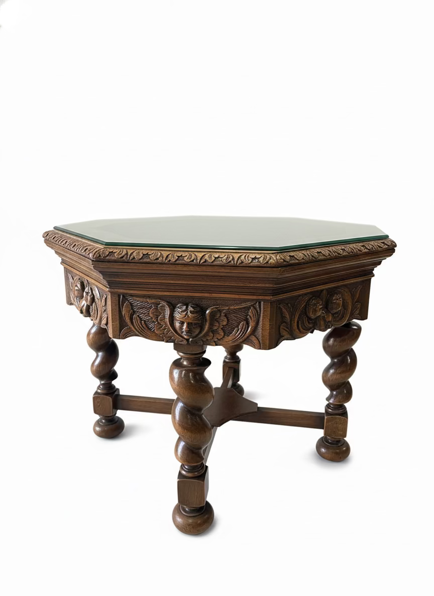 Carved Octagonal Table