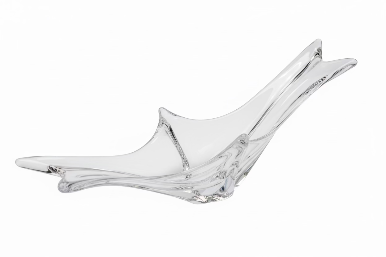 Daum Crystal Centerpiece Bowl - Flame