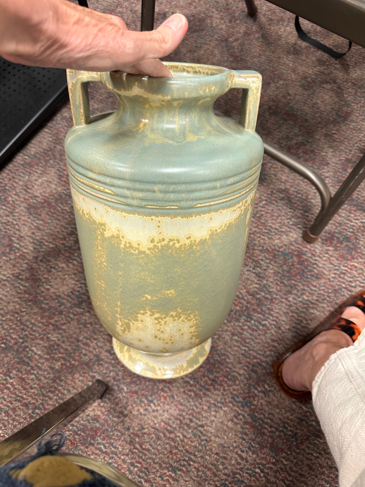 Green Pottery Vase