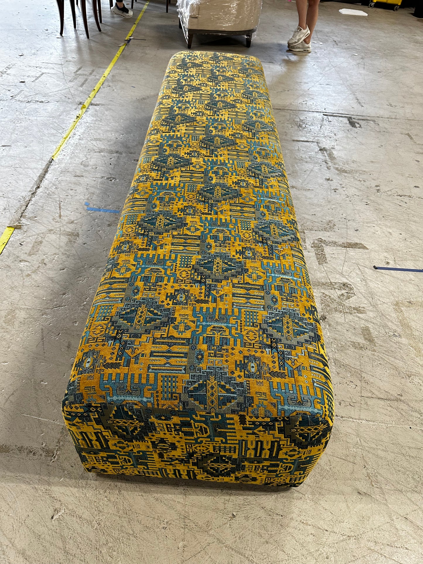 Harrison Bench blue and yellow