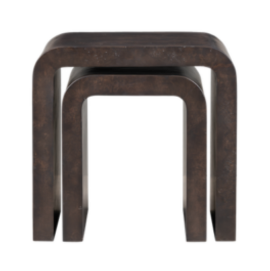 Brea Nesting Side Tables Chocolate Burl - set