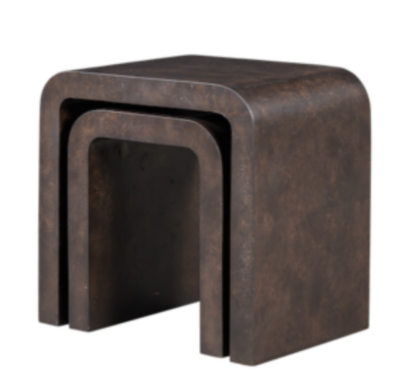 Brea Nesting Side Tables Chocolate Burl - set