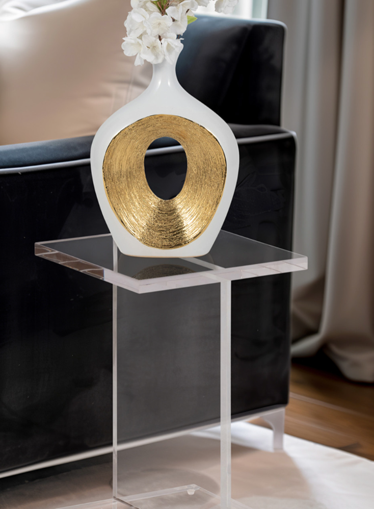 Hazley Acrylic Accent Table -