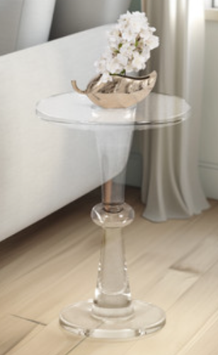 Ronalia Clear Acrylic Round Accent Table