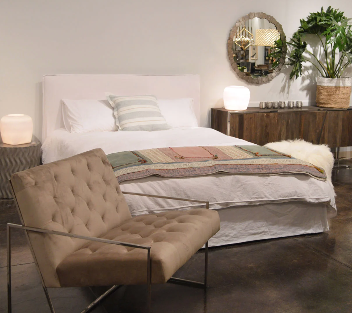 Whitney Queen Bed - White