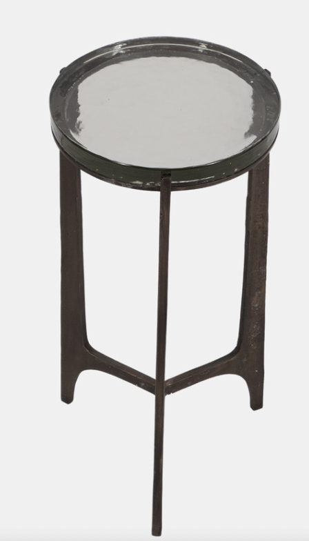 Kyle Thick Glass Top Accent Table