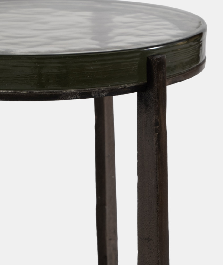 Kyle Thick Glass Top Accent Table