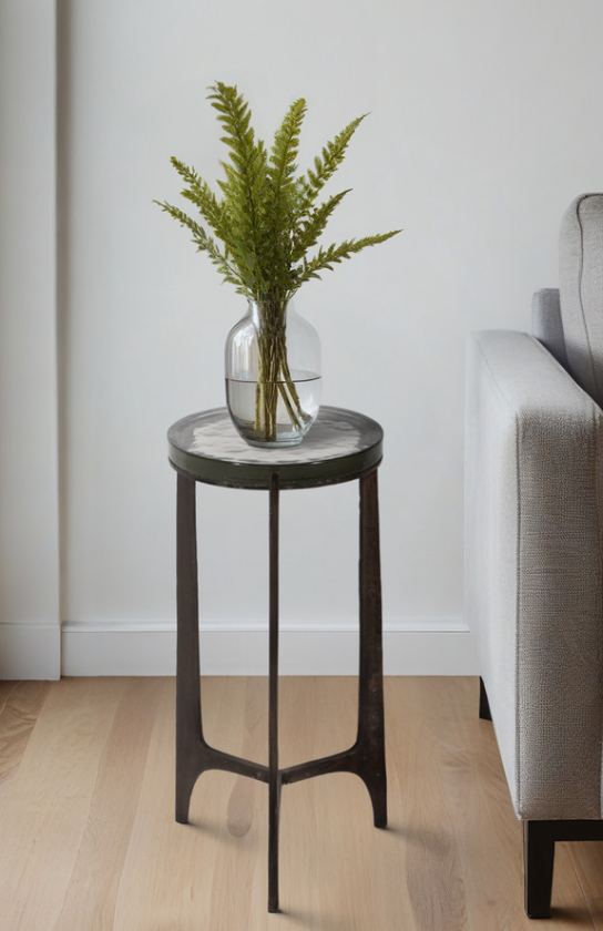 Kyle Thick Glass Top Accent Table