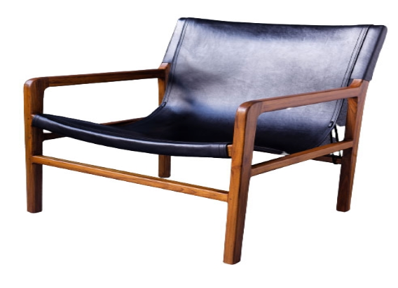Lisbon Occasional Black Leather Chair