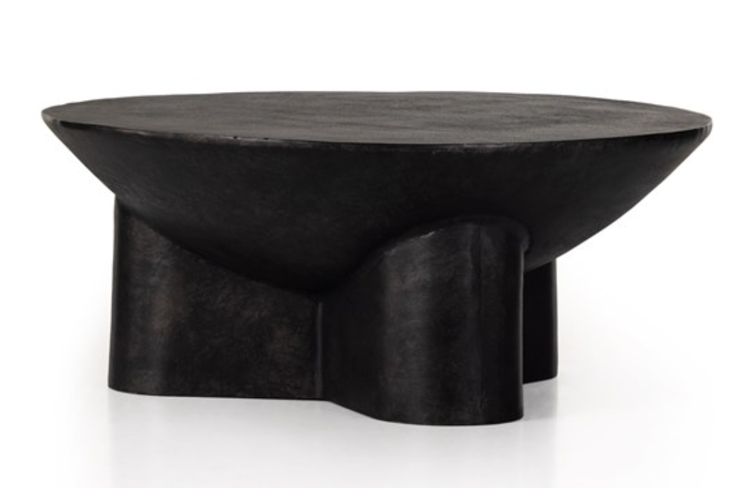 Sante 48" Coffee Table Raw Black