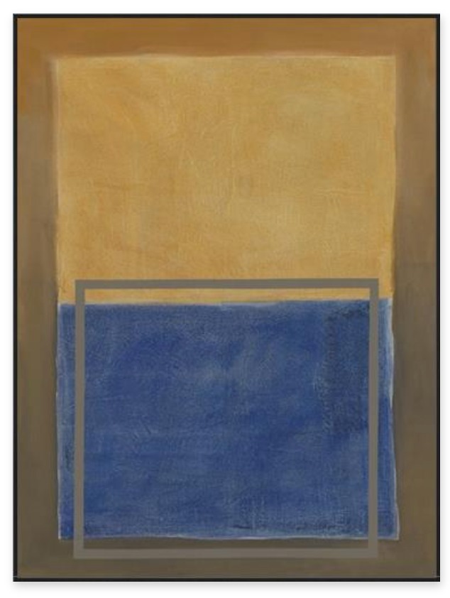 Blue Square With Grey 24x32