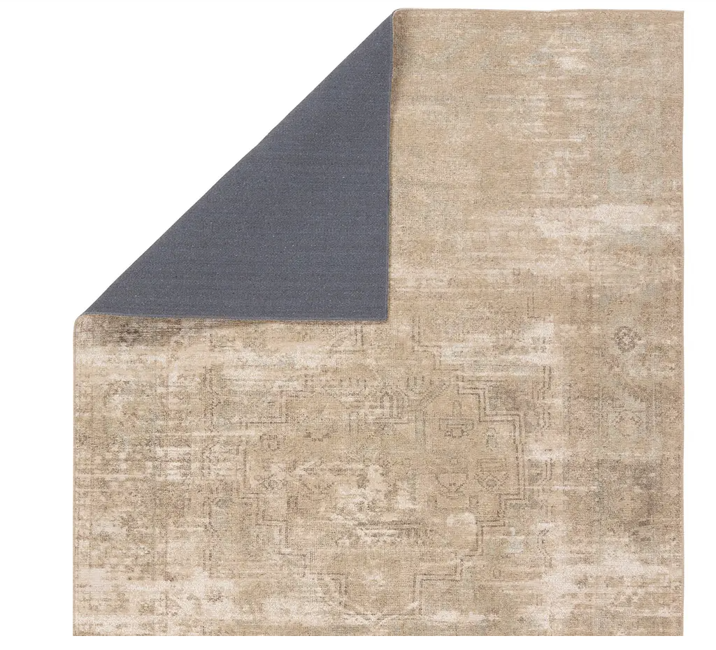 Edage Tan/Taupe & Green EDA05 5x8