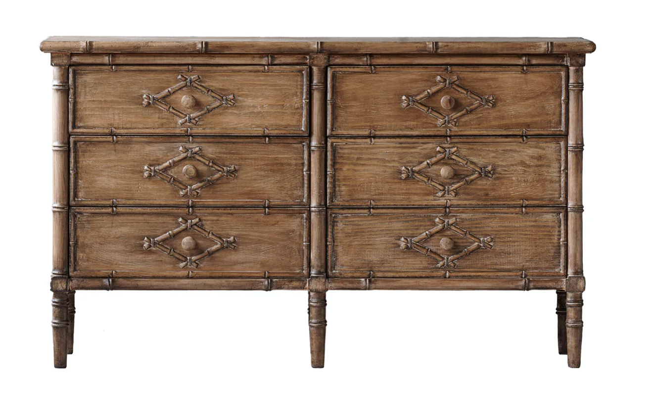 Faux Bamboo Dresser