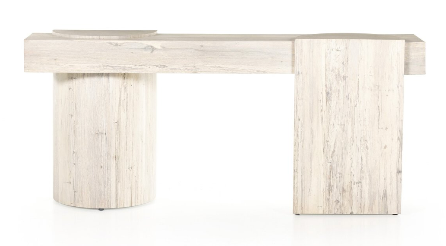 Georgie Console Table- Bleached Spalted
