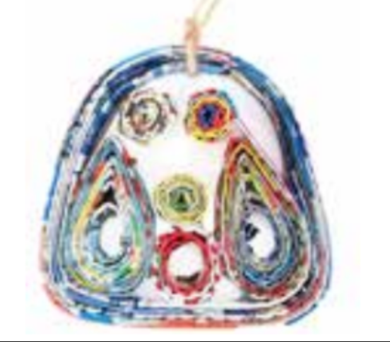 Recycled Newspaper Nativity Ornament