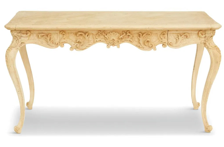 French Provincial Bleached Oak Writing Table