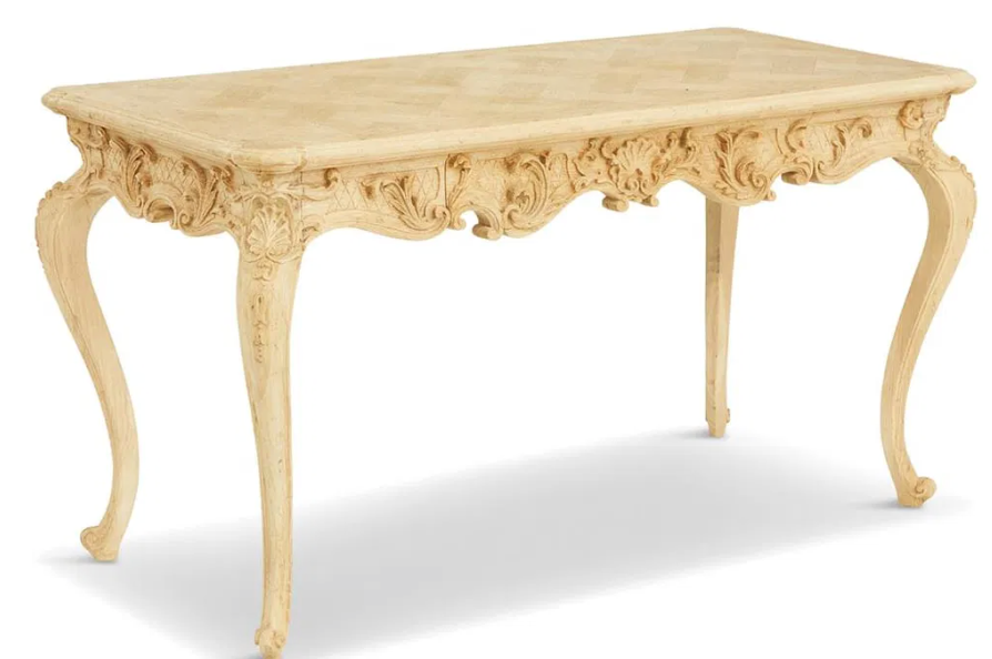 French Provincial Bleached Oak Writing Table