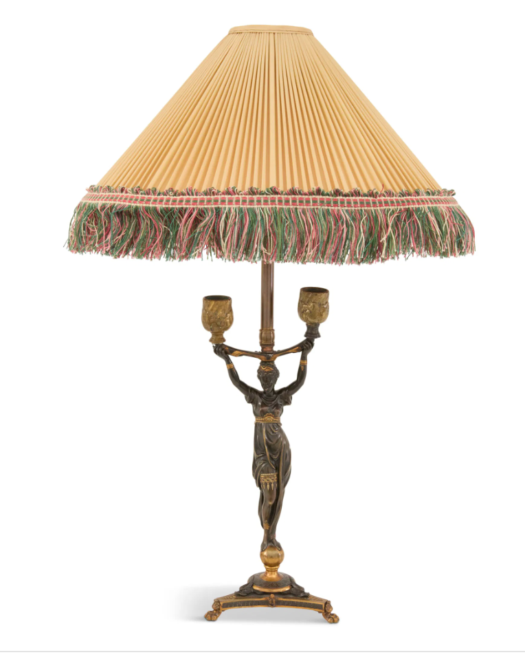 Neo-Grec Bronze Figural Candelabra