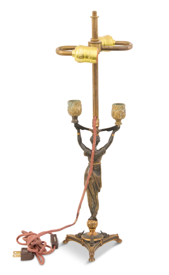 Neo-Grec Bronze Figural Candelabra