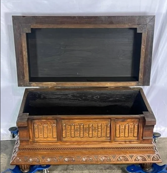 Wooden carved Chest Antique