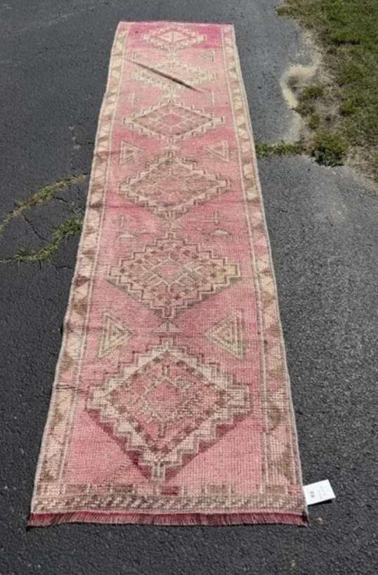 Oushak Runner Pinks