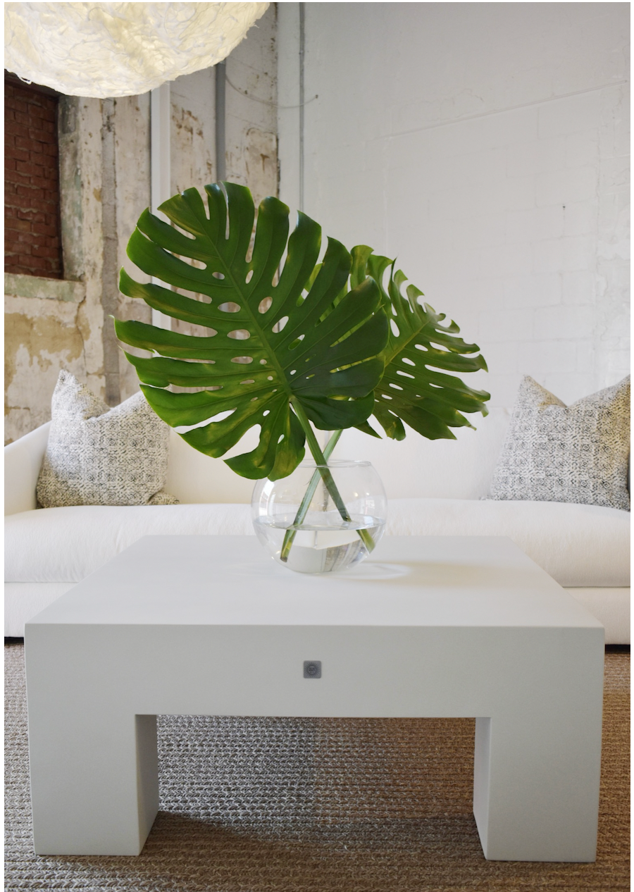 Waterfall White Outdoor Coffee Table