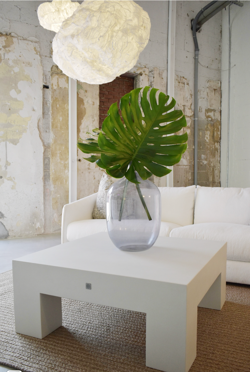Waterfall White Outdoor Coffee Table