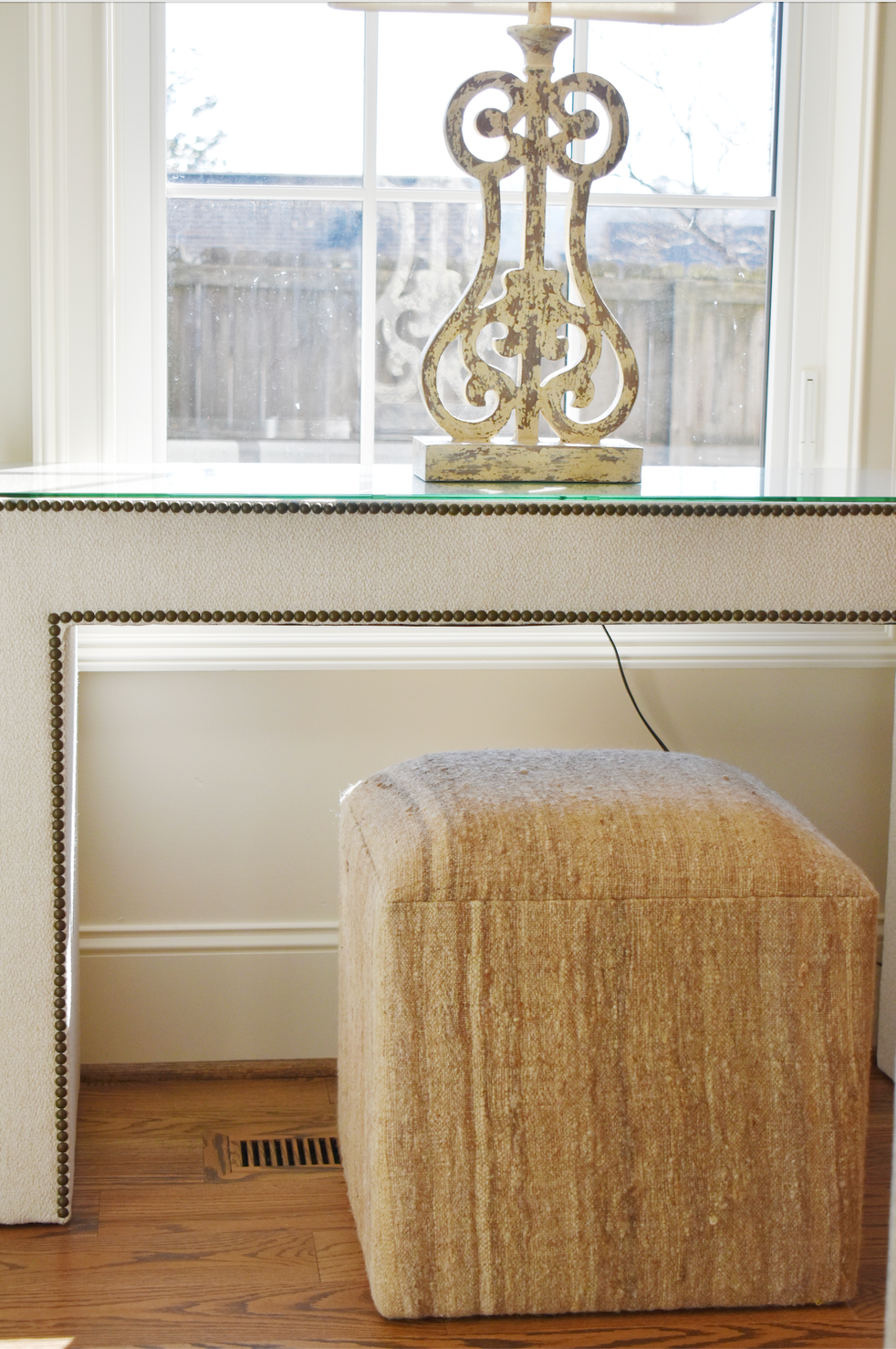Camel Wool Ottoman