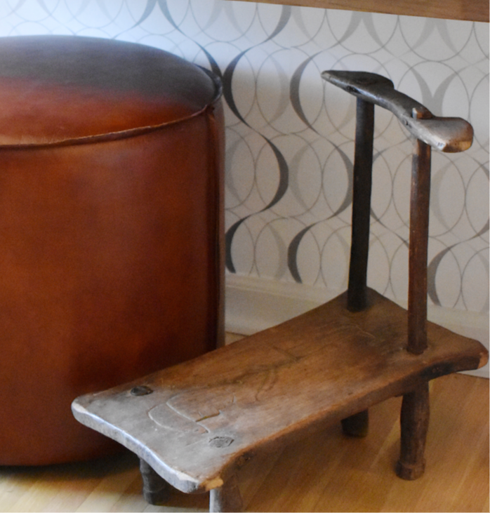 Eddy Hocker Round Ottoman Cognac