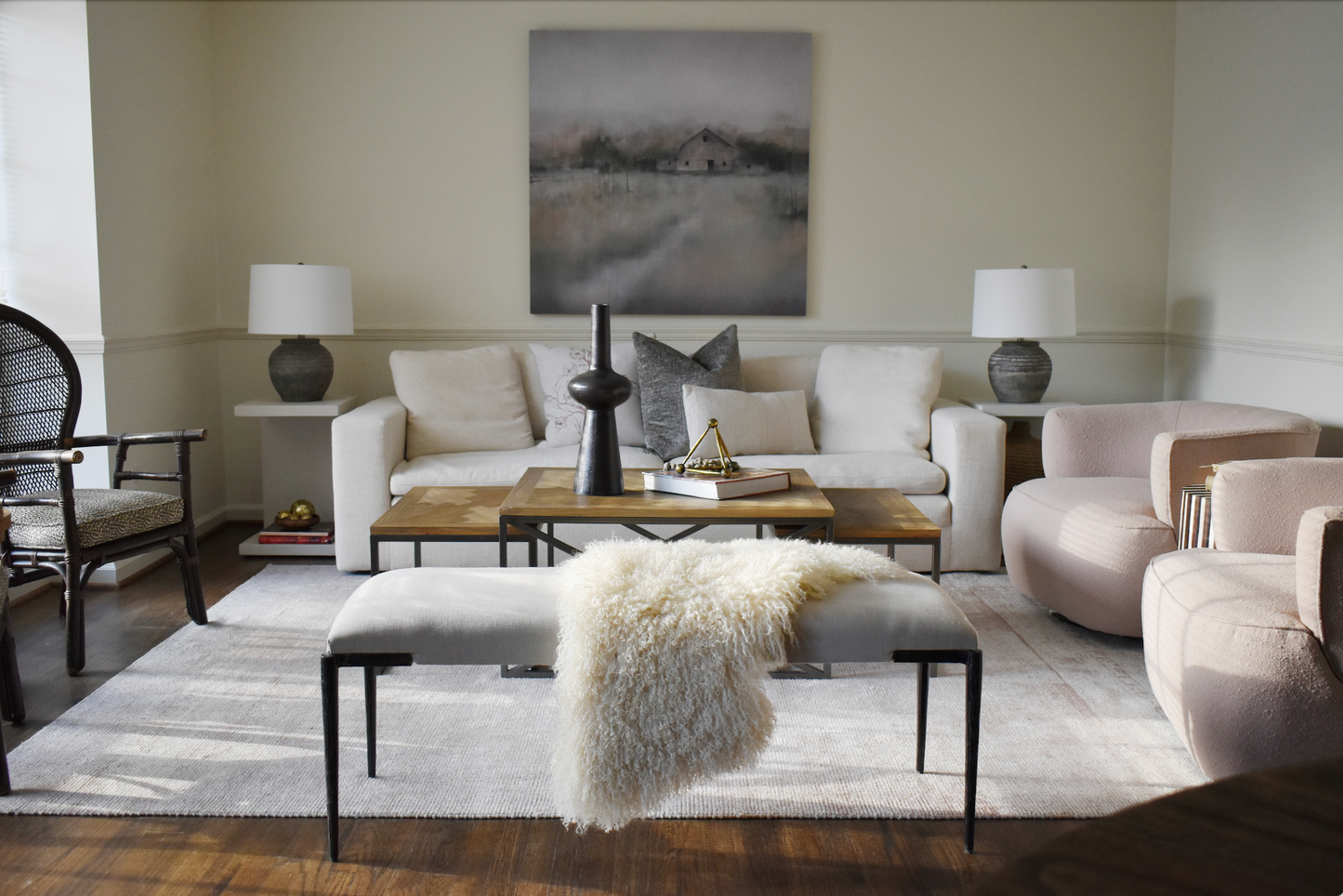 Lance 49" Mango Wood & Iron Bench
