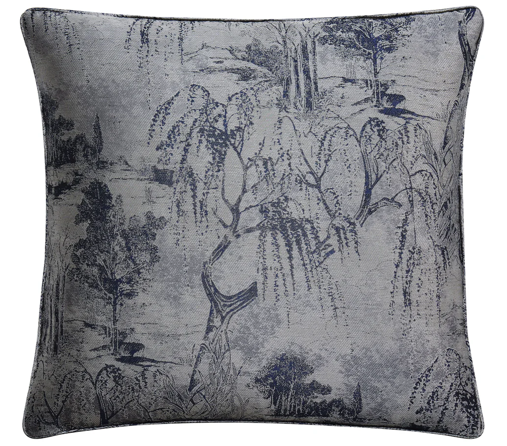 Pastoral Jacquard Euro Pillow - Silver