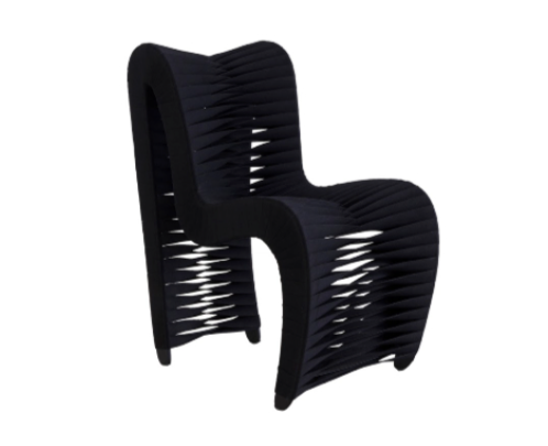 Seat Belt Dining Chair Black