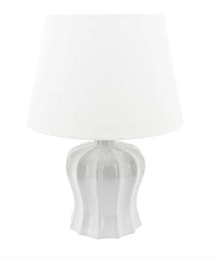 Ceramic Pleated Urn Table Lamp