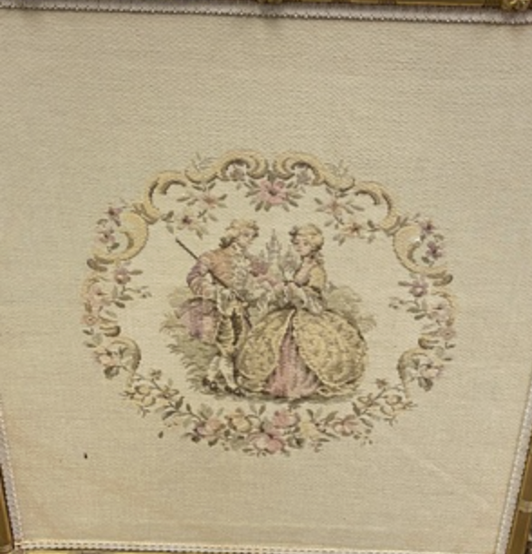 Giltwood Needlepoint Screen